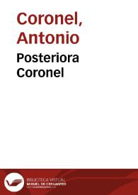 Posteriora Coronel