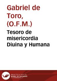 Tesoro de misericordia Diuina y Humana