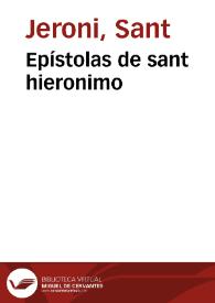 Epístolas de sant hieronimo