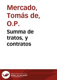 Summa de tratos, y contratos