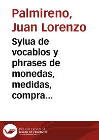 Sylua de vocablos y phrases de monedas, medidas, comprar y vender para los niños de Grammatica