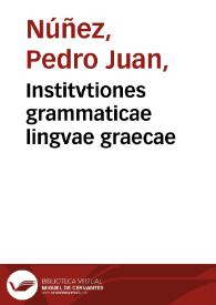 Institvtiones grammaticae lingvae graecae