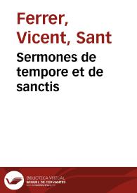 Sermones de tempore et de sanctis