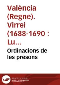 Ordinacions de les presons