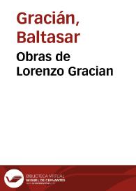 Obras de Lorenzo Gracian