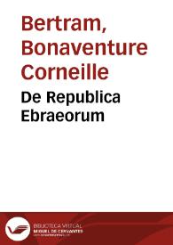 De Republica Ebraeorum