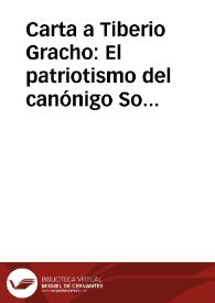 Carta a Tiberio Gracho : El patriotismo del canónigo Soler