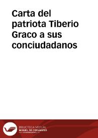 Carta del patriota Tiberio Graco a sus conciudadanos