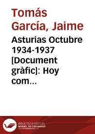 Asturias Octubre 1934-1937 : Hoy como ayer el Socorro Rojo de España cuidará de vuestras familias