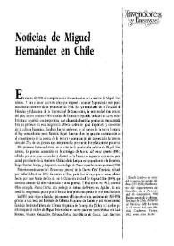 Noticias de Miguel Hernández en Chile