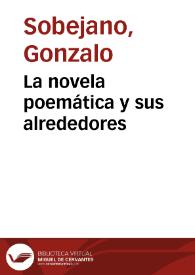 La novela poemática y sus alrededores