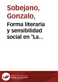 Forma literaria y sensibilidad social en 