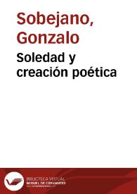 Soledad y creación poética