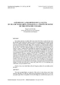 Análisis de la erosividad de la lluvia en Isla Margarita (Venezuela) a través de datos de precipitación horaria