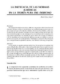 La ineficacia de las normas jurídicas en la Teoría Pura del Derecho