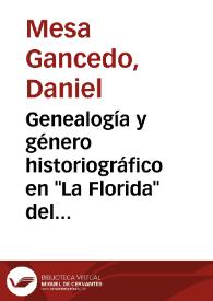 Genealogía y género historiográfico en 