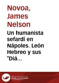 Un humanista sefardí en Nápoles. León Hebreo y sus 