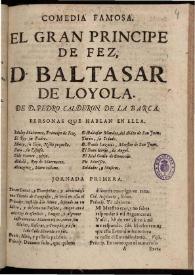 El gran príncipe de Fèz, don Baltasar de Loyola