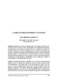 La dramaturgia de Rómulo Gallegos