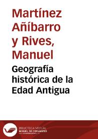 Geografía histórica de la Edad Antigua