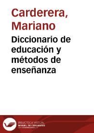 Diccionario de educación y métodos de enseñanza. Tomo 1