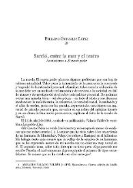 Sarrió, entre la mar y el teatro. Anotaciones a 