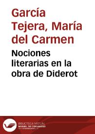 Nociones literarias en la obra de Diderot