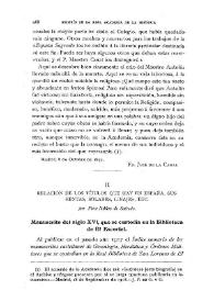 Relación de los títulos que hay en España, sus rentas, solares, linajes, etc., por Pero Núñez de Salcedo