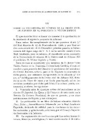 Sobre la encomienda de número de la Orden Civil de Alfonso XII al publicista D. Víctor Espinós