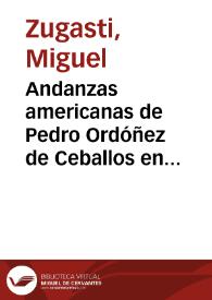 Andanzas americanas de Pedro Ordóñez de Ceballos en dos comedias del Siglo de Oro