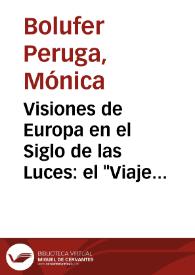 Visiones de Europa en el Siglo de las Luces: el 