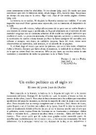 Un exilio político en el siglo XV. El caso del poeta Juan de Dueñas