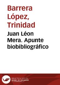 Juan Léon Mera. Apunte biobibliográfico