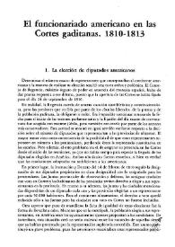 El funcionariado americano en las Cortes gaditanas. 1810-1813