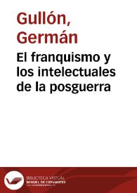 El franquismo y los intelectuales de la posguerra