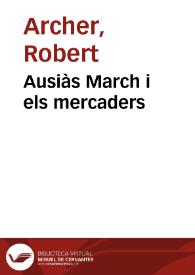 Ausiàs March i els mercaders