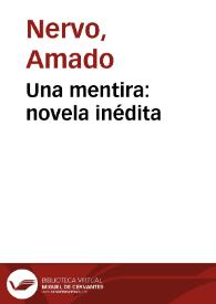 Una mentira: novela inédita