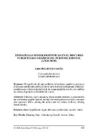 Estrategias semiolingüístícas en el discurso publicitario gráfico del perfume español (años 50-90)