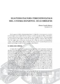 Els personatges femenins fatals del cinema espanyol dels orígens