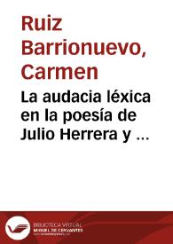 La audacia léxica en la poesía de Julio Herrera y Reissig