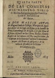 Quarta parte de las comedias del maestro Tirso de Molina