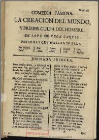 Comedia famosa, La creacion del mundo, y primer culpa del hombre