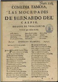 Comedia famosa, Las mocedades de Bernardo del Carpio