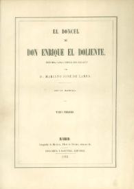 El doncel de Don Enrique el Doliente : historia caballeresca del siglo XV