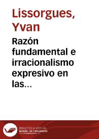 Razón fundamental e irracionalismo expresivo en las últimas obras de Pérez Galdós