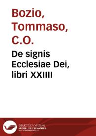 De signis Ecclesiae Dei, libri XXIIII