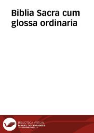 Biblia Sacra cum glossa ordinaria