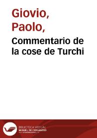 Commentario de la cose de Turchi