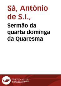 Sermão da quarta dominga da Quaresma