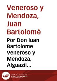 Por Don Iuan Bartolome Veneroso y Mendoza, Alguazil mayor de la Real Chancilleria de Granada, en el pleyto con don Estacio Chauarino Veneroso, vezino de dicha ciudad, es sobre pretender el dicho Don Estacio, se condene a Don Iuan Bartolome Veneroso, a que el mayorazgo que possee ... le pague mil y quinientos ducados en cada vn año, para sus alimentos...